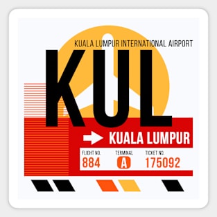 Kuala Lumpur (KUL) Airport // Sunset Baggage Tag Magnet